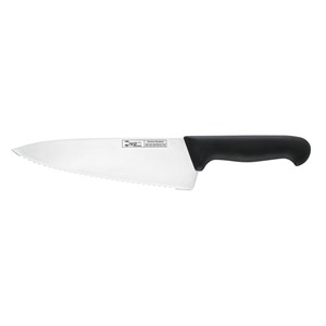 סכין שף משוננת 15 ס"מ ידית בצבע שחור